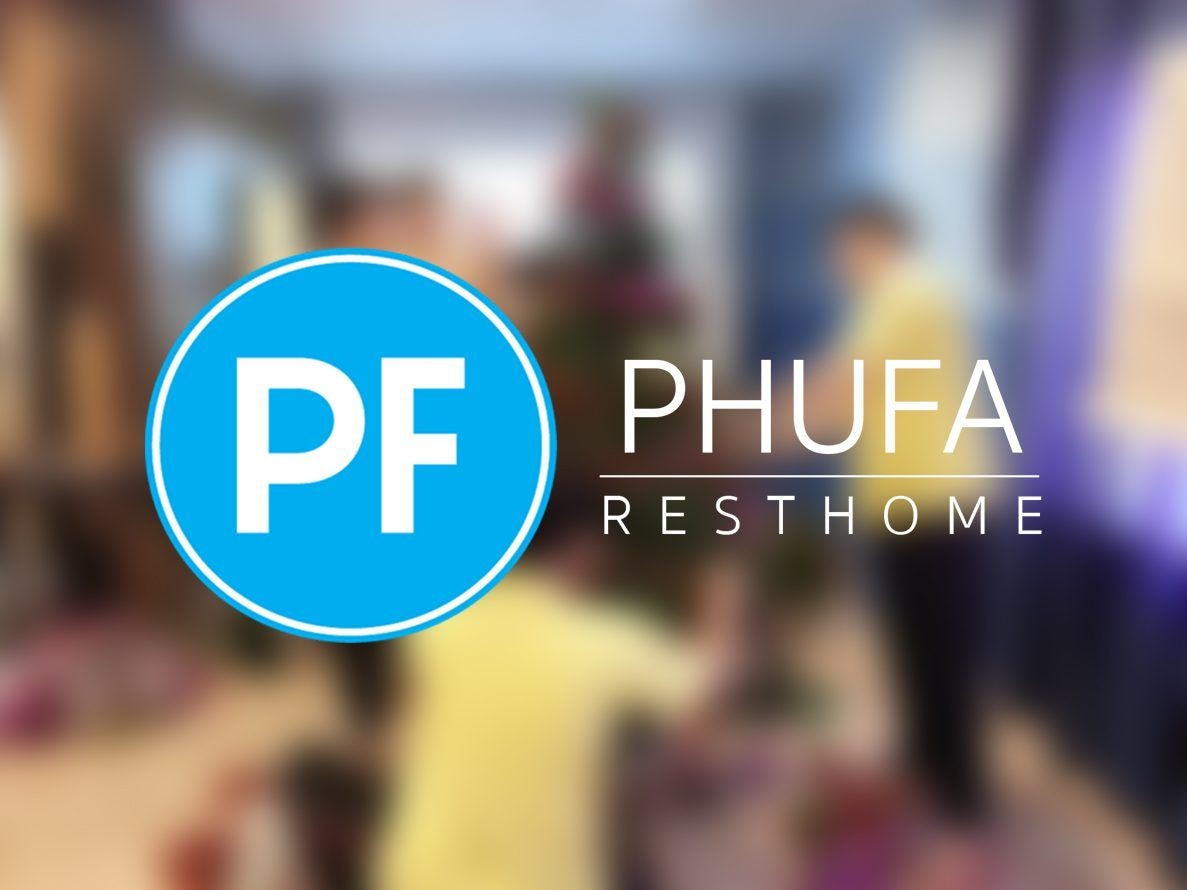 Phufa's logo on blur background